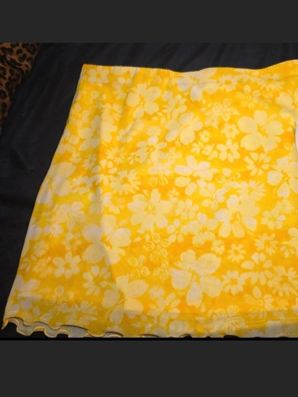 Forever 21 Yellow and White Floral Swim Sarong Cover-Up